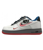 Мужские кроссовки Nike Air Force бело-сине-красные